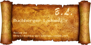 Buchberger Ladomér névjegykártya